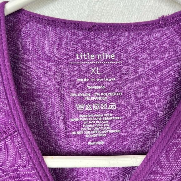 Title Nine Seamless Base Layer 2 Piece Set Womens XL‎ Athletic Nylon Ruched Gym - Picture 7 of 16